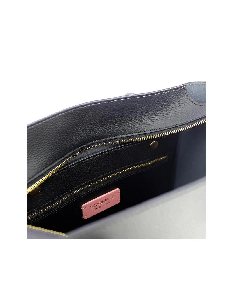 商品Coccinelle|Black Large Grained Leather Tote Bag,价格¥1777,第2张图片详细描述