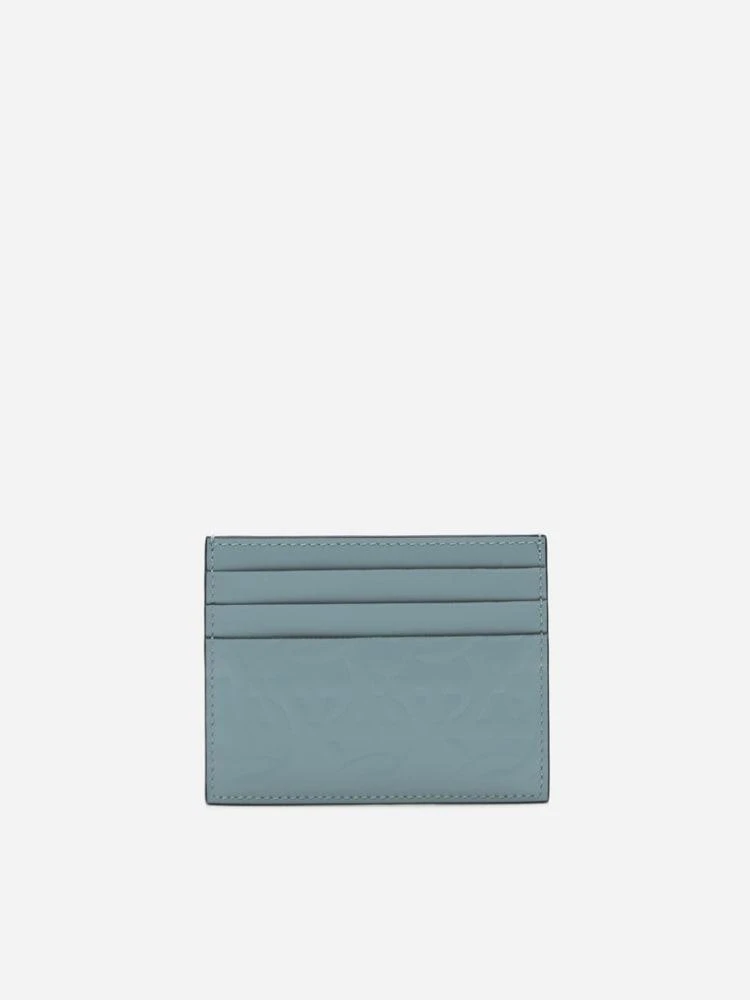 商品Salvatore Ferragamo|Ferragamo Leather Card Holder With Tone-on-tone Gancini Pattern,价格¥1796,第1张图片