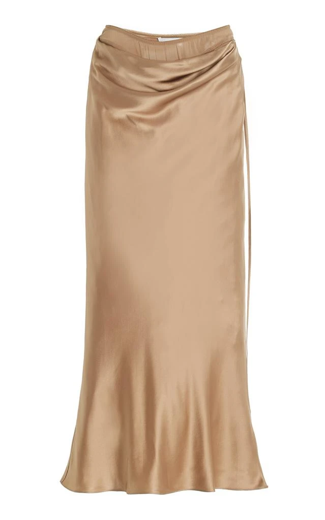 商品Christopher Esber|Christopher Esber - Cowl Silk Midi Slip Skirt - Brown - AU 10 - Moda Operandi,价格¥1321,第1张图片