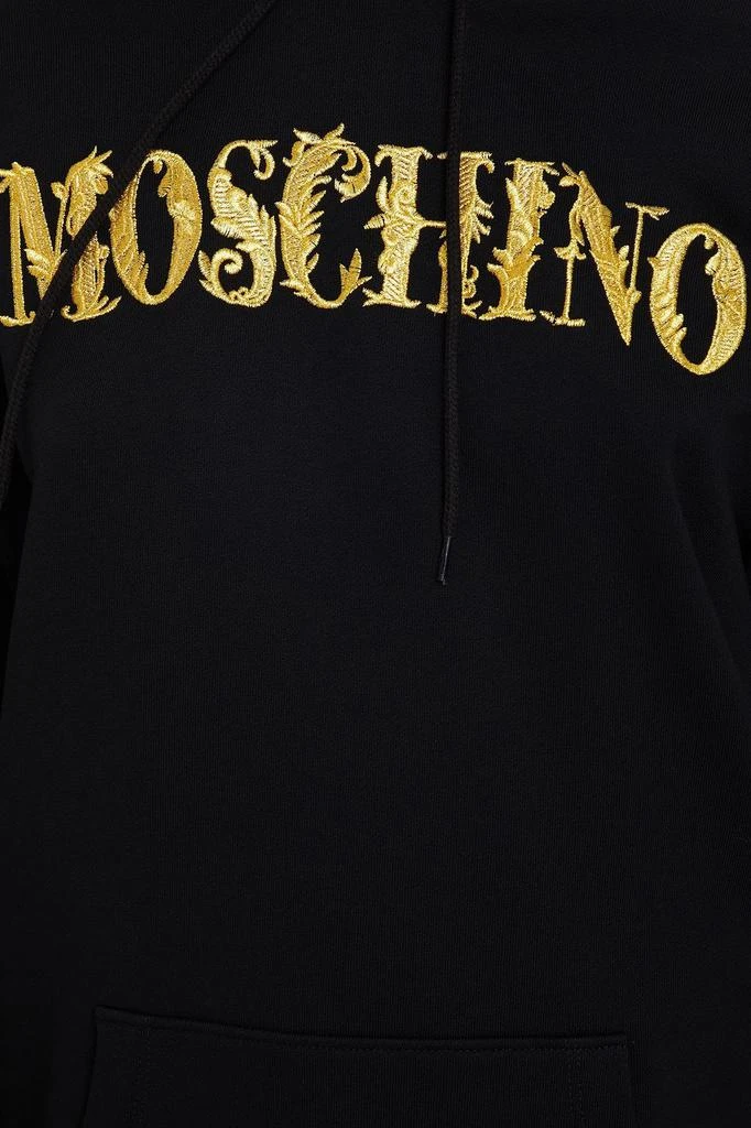 商品Moschino|Metallic embroidered French cotton-terry hoodie,价格¥1113,第2张图片详细描述