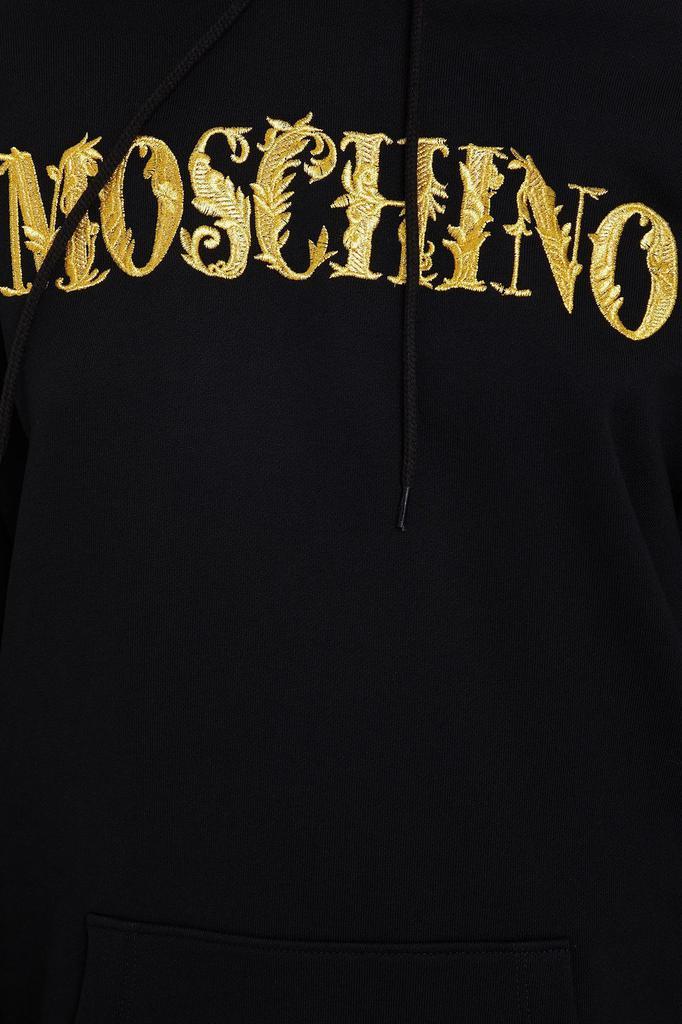 商品Moschino|Metallic embroidered French cotton-terry hoodie,价格¥1645,第6张图片详细描述