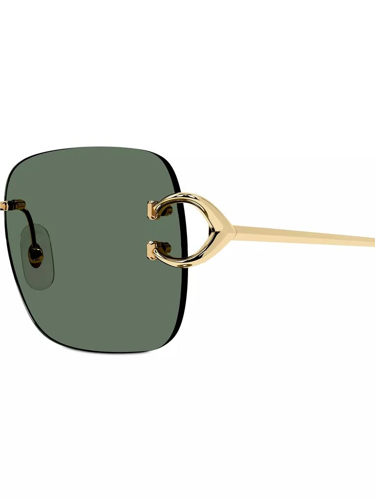 商品Cartier|C Décor 59 Square Rimless Sunglasses,价格¥9393,第3张图片详细描述