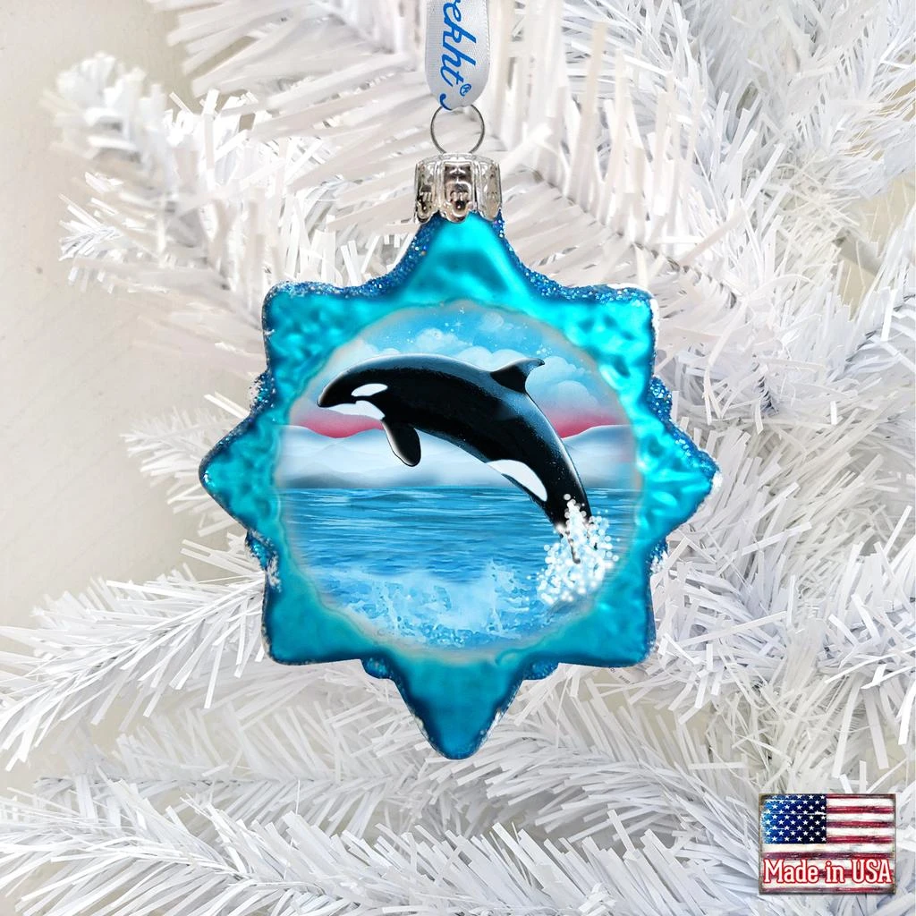 商品Designocracy|Designocracy Orca Keepsake Glass Ornament,价格¥198,第3张图片详细描述