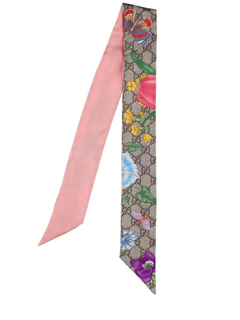 商品Gucci|Flora Printed Silk Neck Bow,价格¥1685,第1张图片