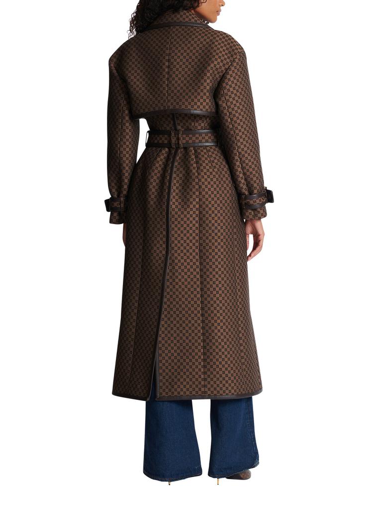 Balmain Mini monogram jacquard trench coat - Coats - Free