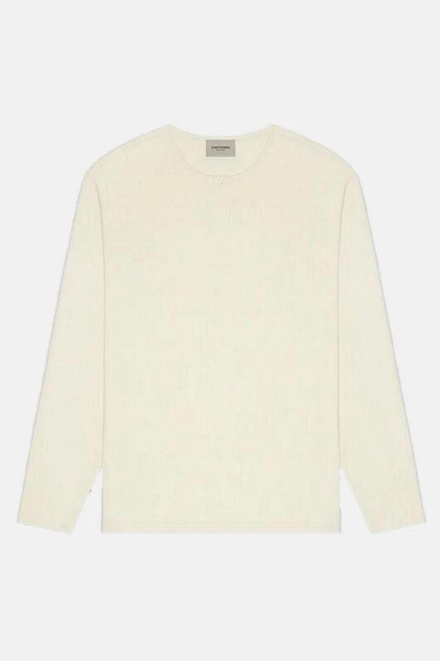 商品Fear of god|Fear of God Essentials Thermal Longsleeve Henley T-shirt,价格¥837,第1张图片