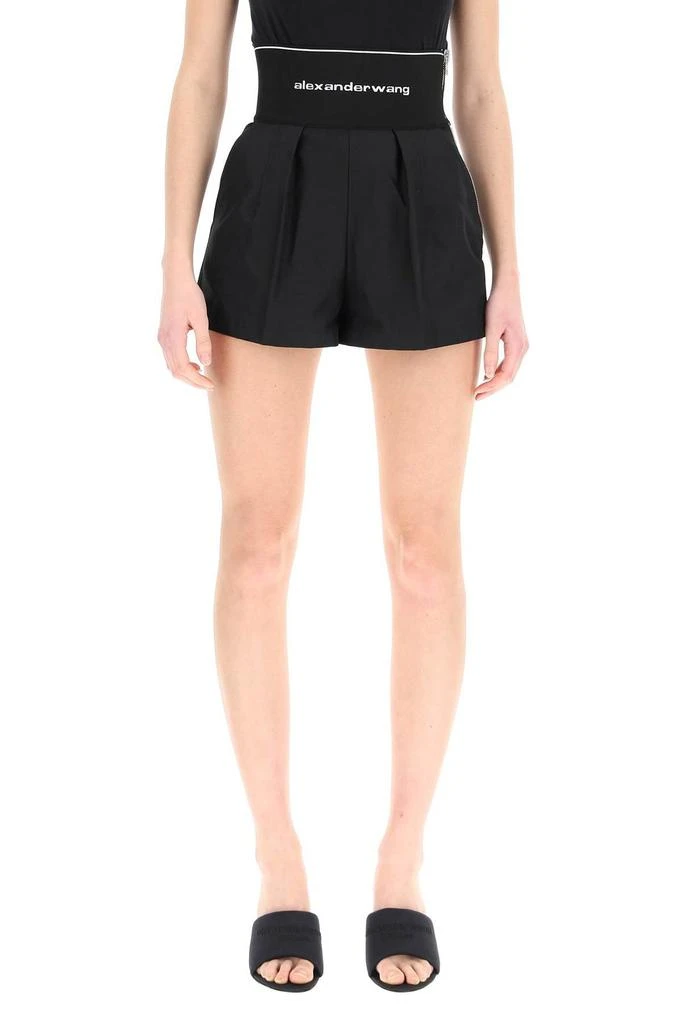 商品Alexander Wang|Alexander Wang Logo Waistband High-Waist Shorts,价格¥3200,第4张图片详细描述