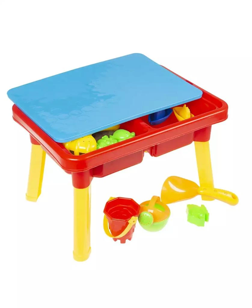 商品Trademark Global|Hey Play Water Or Sand Sensory Table With Lid And Toys - Portable Covered Activity Playset For The Beach, Backyard Or Classroom,价格¥340,第5张图片详细描述