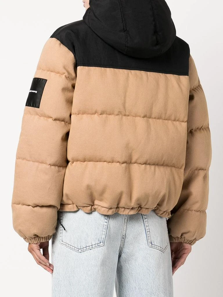 商品Alexander Wang|ALEXANDER WANG COLORBLOCK HOODED PUFFER JACKET,价格¥2626,第2张图片详细描述