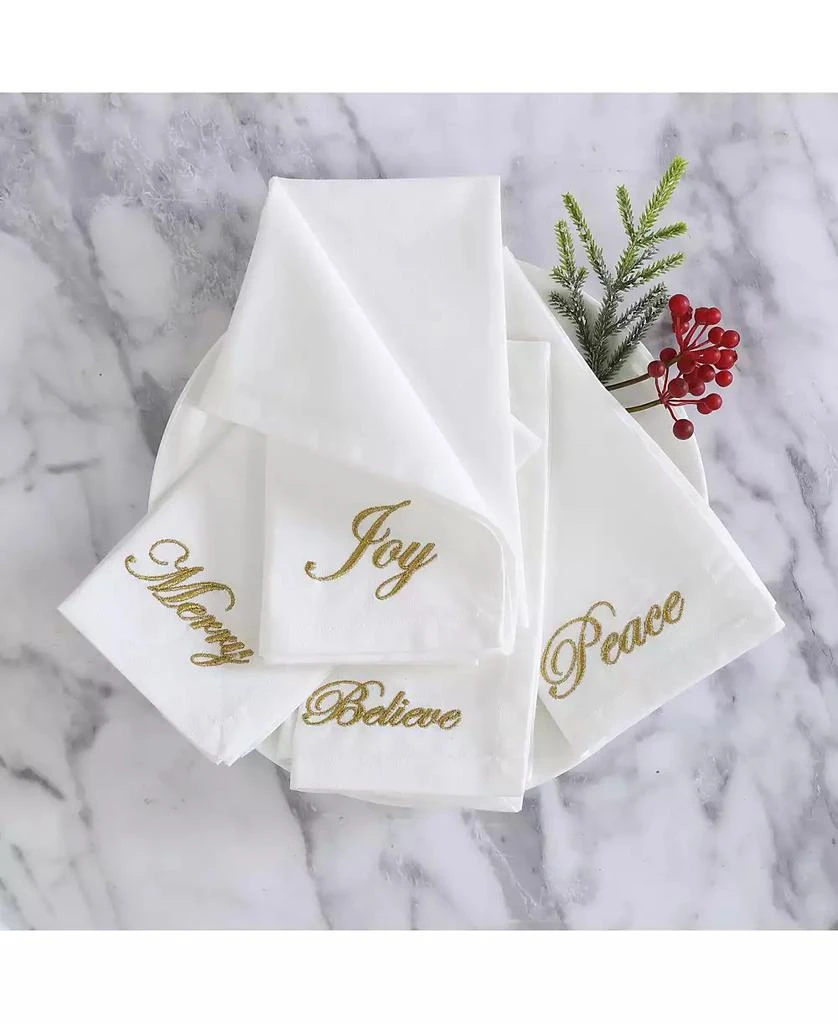 商品Elrene|Holiday Sentiments Napkins, Set of 4,价格¥84,第1张图片