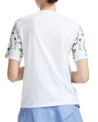 商品Maje|Tobin Floral-Embroidered Graphic Tee,价格¥464,第2张图片详细描述