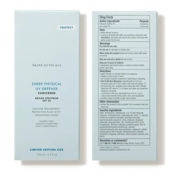 商品SkinCeuticals|薄透物理防晒霜 SPF50,价格¥311-¥532,第4张图片详细描述