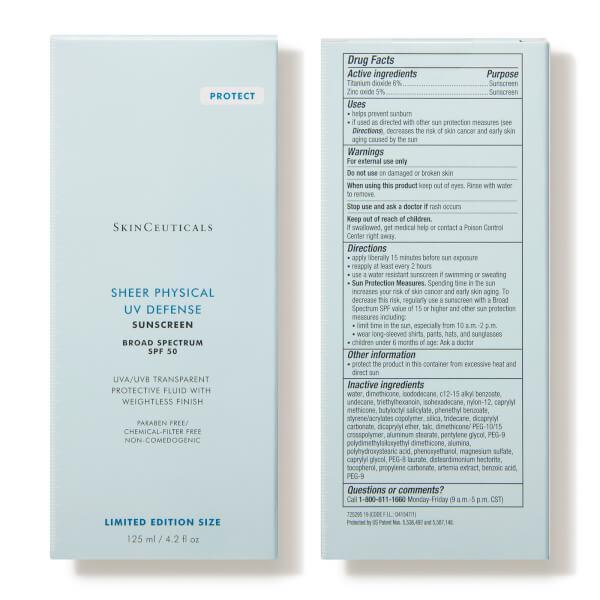 商品SkinCeuticals|薄透物理防晒霜 SPF50,价格¥268-¥506,第6张图片详细描述