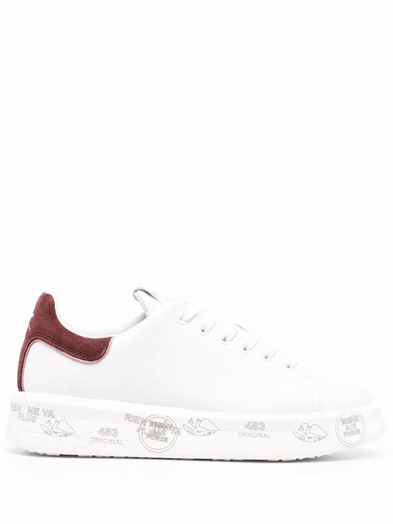 商品PREMIATA|Premiata Womens White Leather Sneakers,价格¥2637,第1张图片