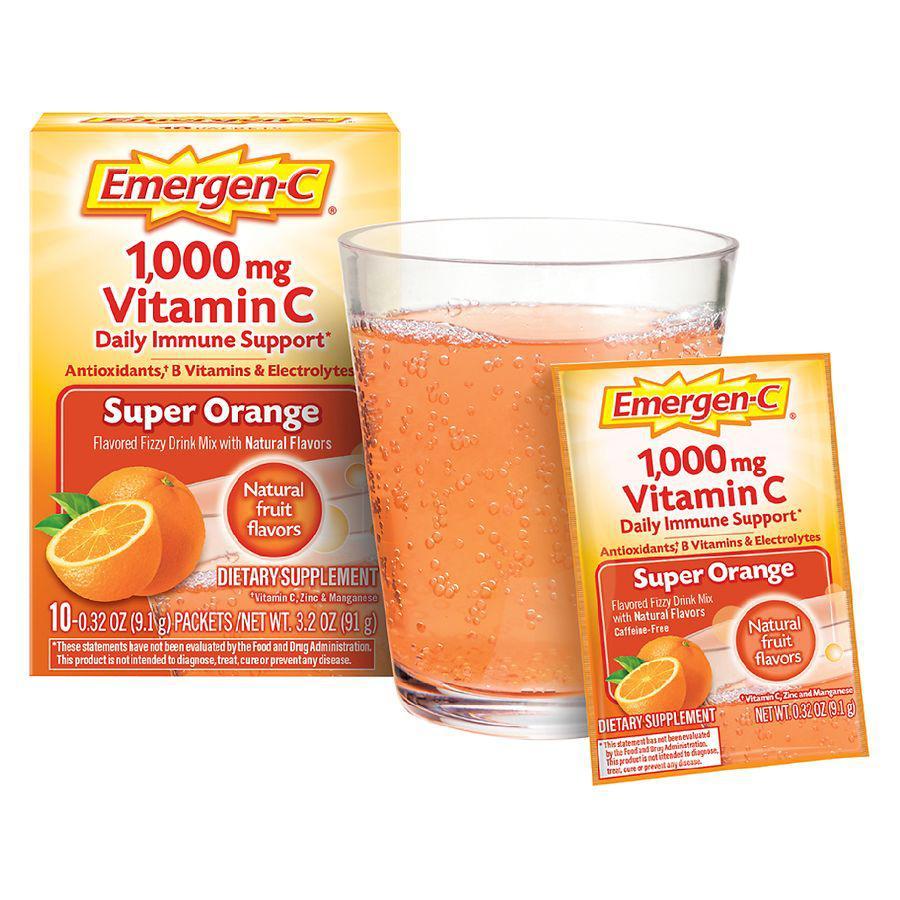 商品Emergen-C|Daily Immune Support Drink with 1000 mg Vitamin C, Antioxidants & B Vitamins,价格¥58,第4张图片详细描述