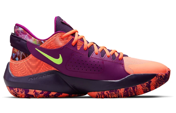 商品[国内直发] NIKE|Freak 2 圆头系带 低帮 实战篮球鞋 男款 橙紫,价格¥701,第3张图片详细描述