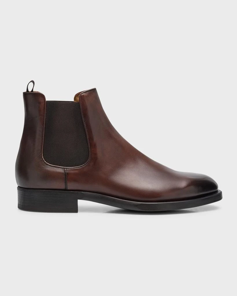 商品Giorgio Armani|Men's Leather Chelsea Boots,价格¥8100,第1张图片