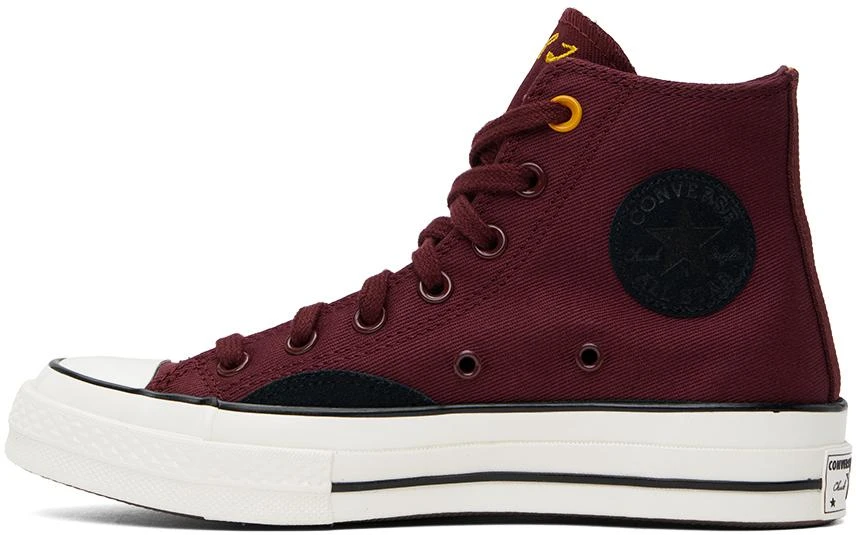 商品Converse|Burgundy & Black Chuck 70 Mixed Materials High Top Sneakers,价格¥408,第3张图片详细描述