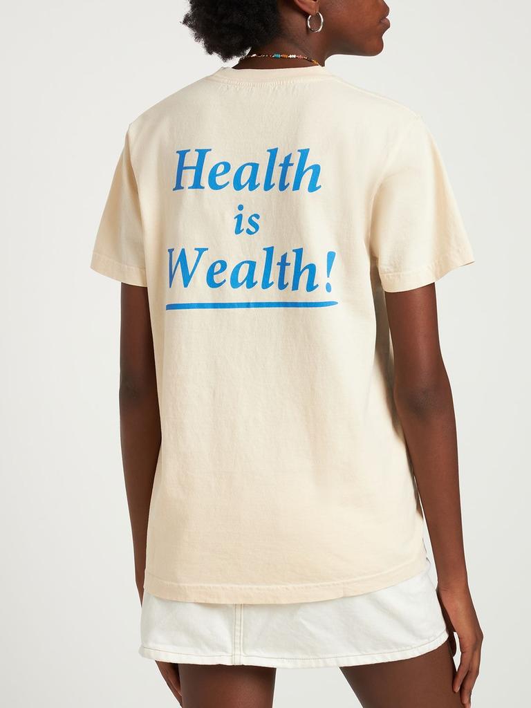 Health Is Wealth Cotton T-shirt商品第2张图片规格展示