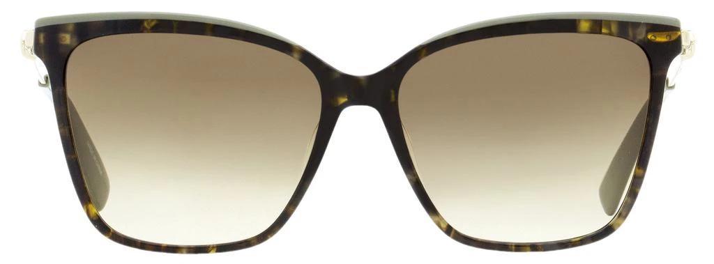 商品Longchamp|Women's Square Sunglasses LO683S 341 Tortoise/Green/Gold 56mm,价格¥427,第2张图片详细描述