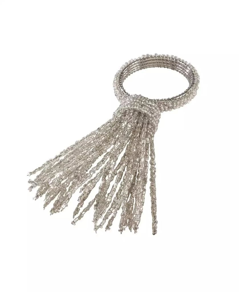 商品Saro Lifestyle|Beaded Spray Design Event Napkin Ring, Set of 4,价格¥142,第1张图片