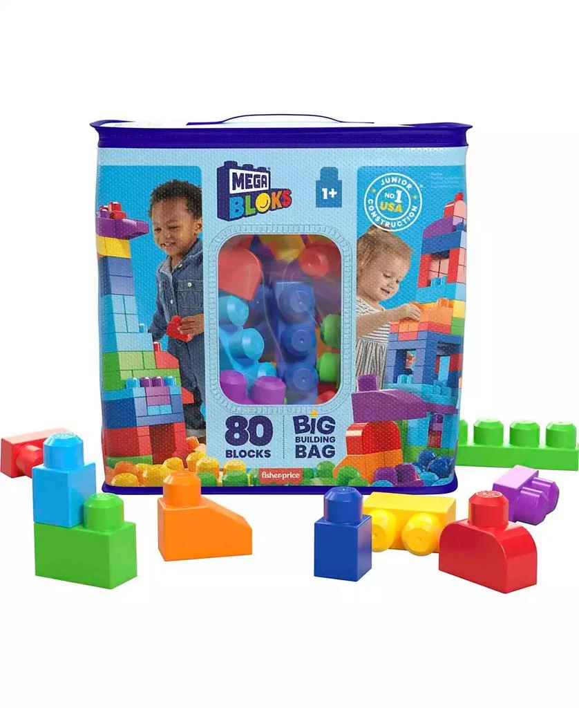 80-piece Big Building Bag Blocks for Toddlers 1-3, Blue 商品