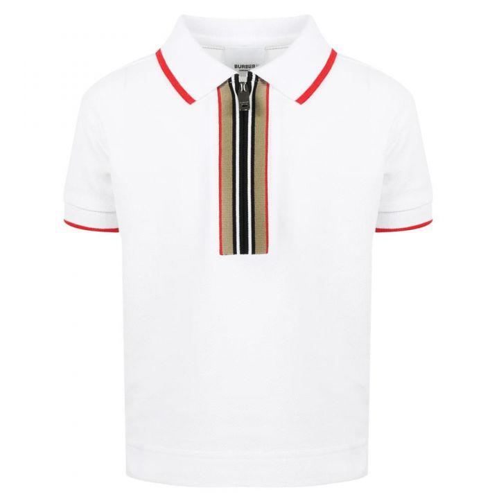 White Mini Samuel Short Sleeve Polo Shirt商品第1张图片规格展示