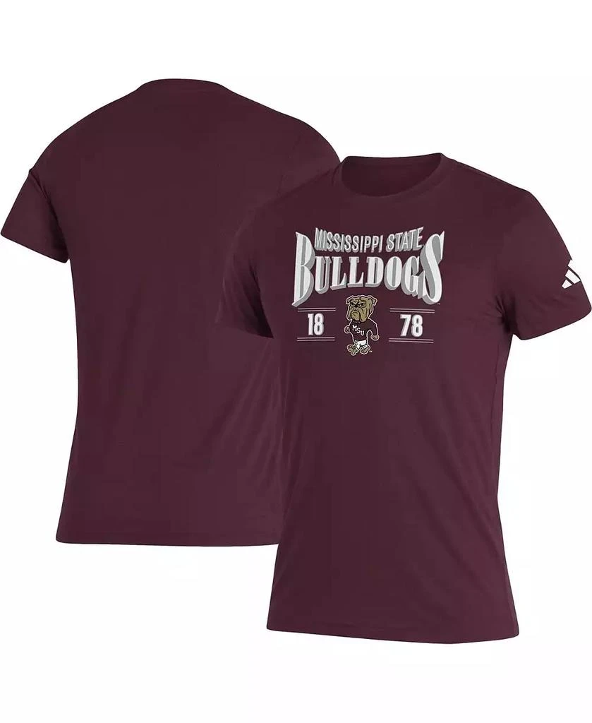 商品Adidas|Men's Maroon Mississippi State Bulldogs Along The Shadow Tri-Blend T-shirt,价格¥263,第1张图片