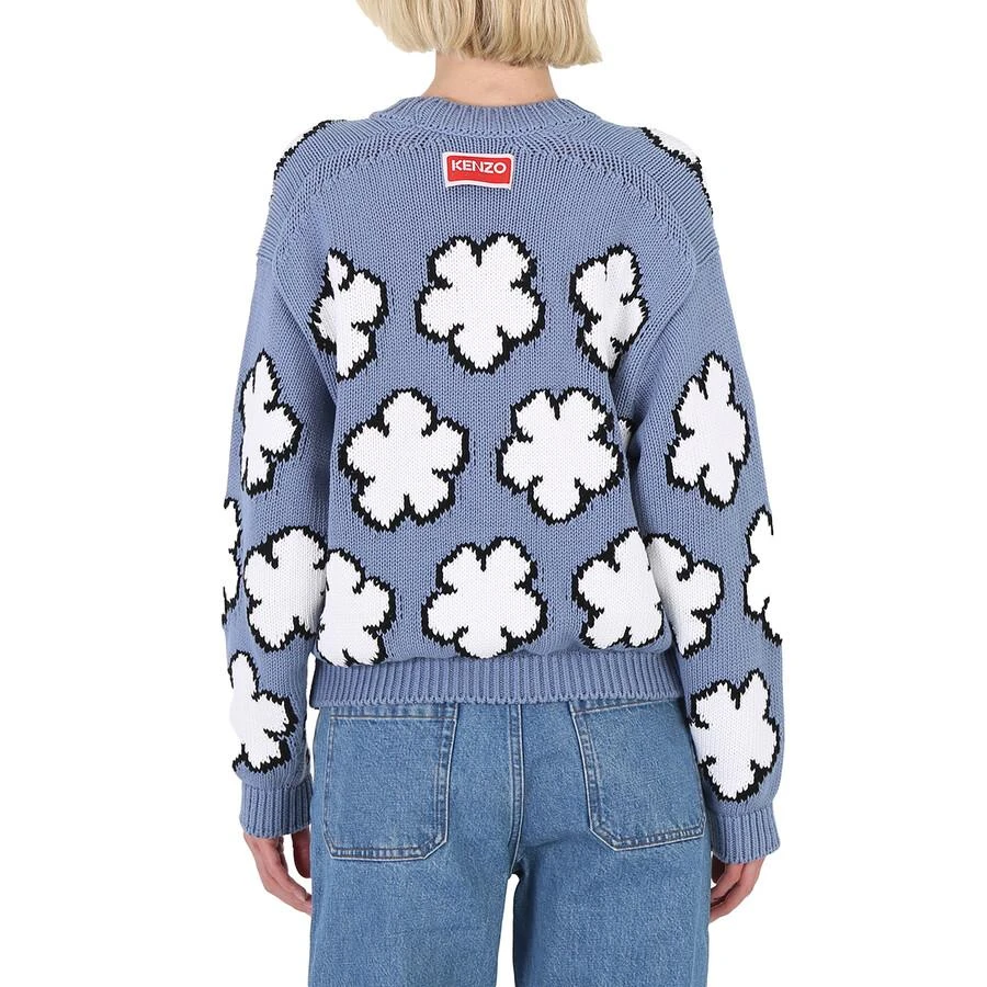 商品Kenzo|Ladies Cyan Boke Flower Intarsia Jumper,价格¥3455,第3张图片详细描述