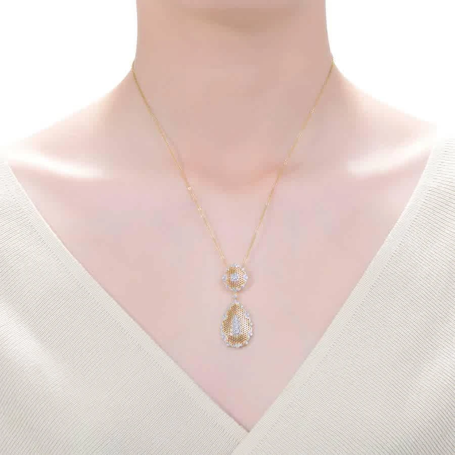 商品Rachel Glauber|Rachel Glauber Rhodium and 14K Gold Plated Cubic Zirconia Pendant Necklace,价格¥474,第3张图片详细描述
