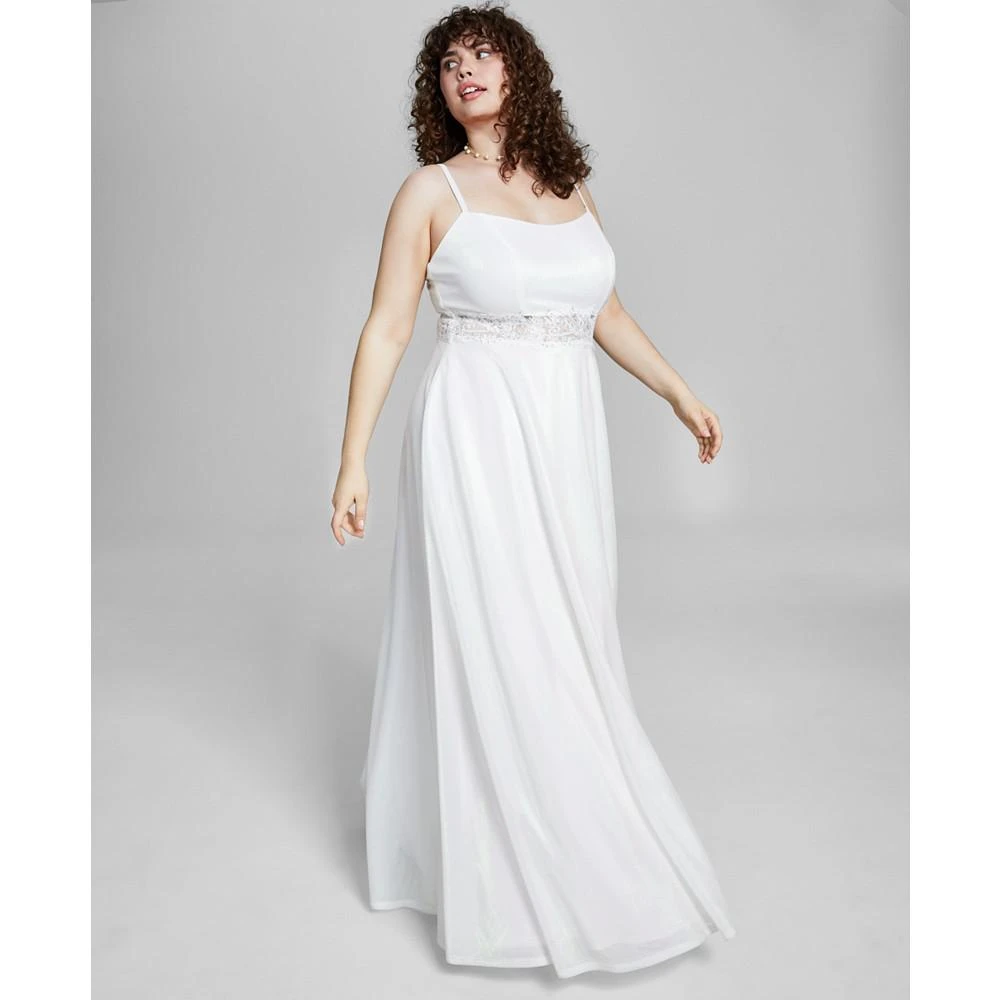 商品City Studios|Trendy Plus Size Metallic Sleeveless Gown,价格¥448,第3张图片详细描述