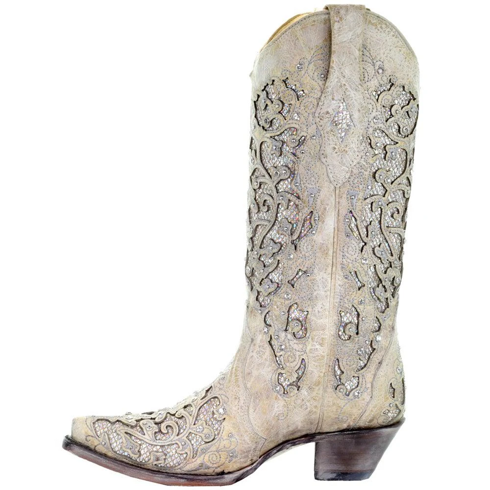 商品Corral Boots|Glitter Inlay Studded Snip Toe Cowboy Boots,价格¥2021,第4张图片详细描述