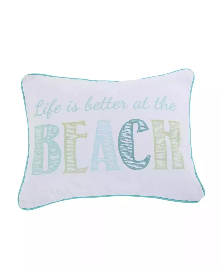 商品Levtex|Del Rey Life Is Better Decorative Pillow, 14" x 18",价格¥670,第1张图片