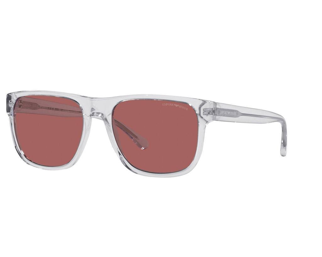 商品Emporio Armani|Dark Violet Rectangular Mens Sunglasses EA4163 588269 56,价格¥443,第1张图片