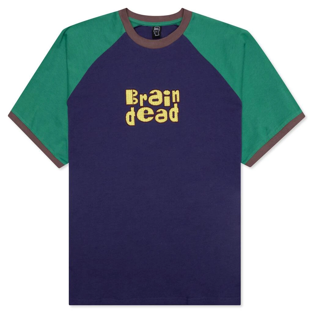 商品Brain Dead|Brain Dead Field Raglan T-Shirt - Navy,价格¥244,第1张图片