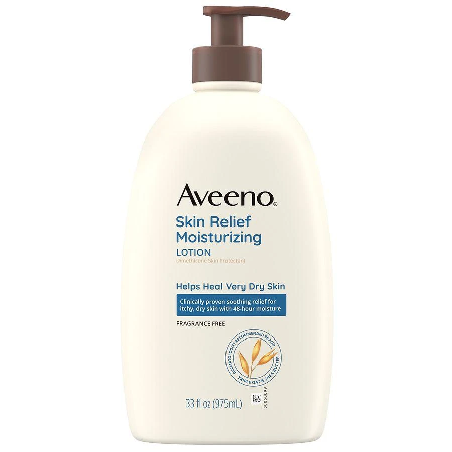 商品Aveeno|Skin Relief Moisturizing Lotion For Very Dry Skin Fragrance-Free,价格¥170,第1张图片