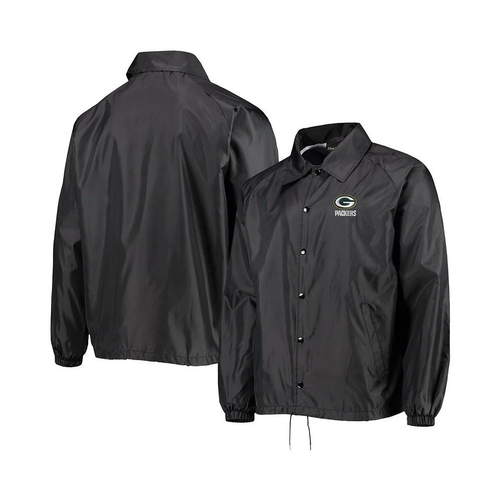 商品Dunbrooke|Men's Black Green Bay Packers Coaches Classic Raglan Full-Snap Windbreaker Jacket,价格¥281,第2张图片详细描述