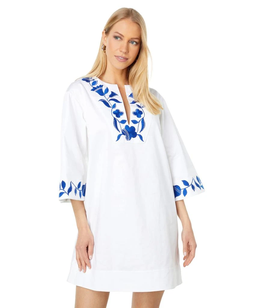 商品Kate Spade|Embroidered Zigzag Floral Tunic Dress,价格¥1310,第1张图片