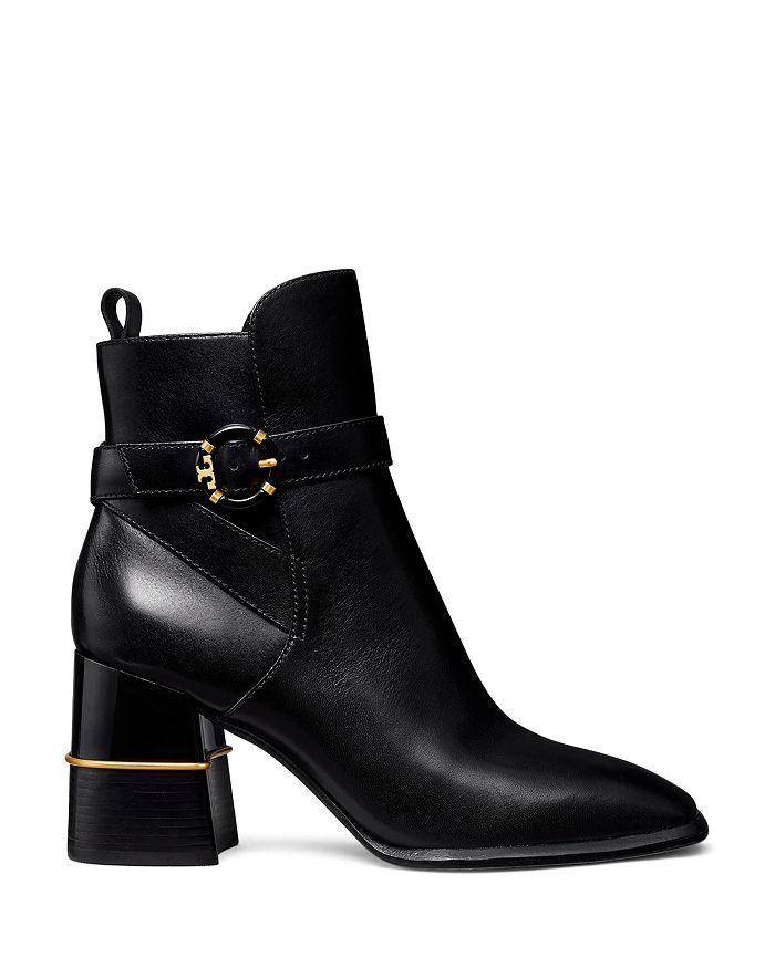 商品Tory Burch|Women's Logo Buckle High Block Heel Booties,价格¥3660,第4张图片详细描述