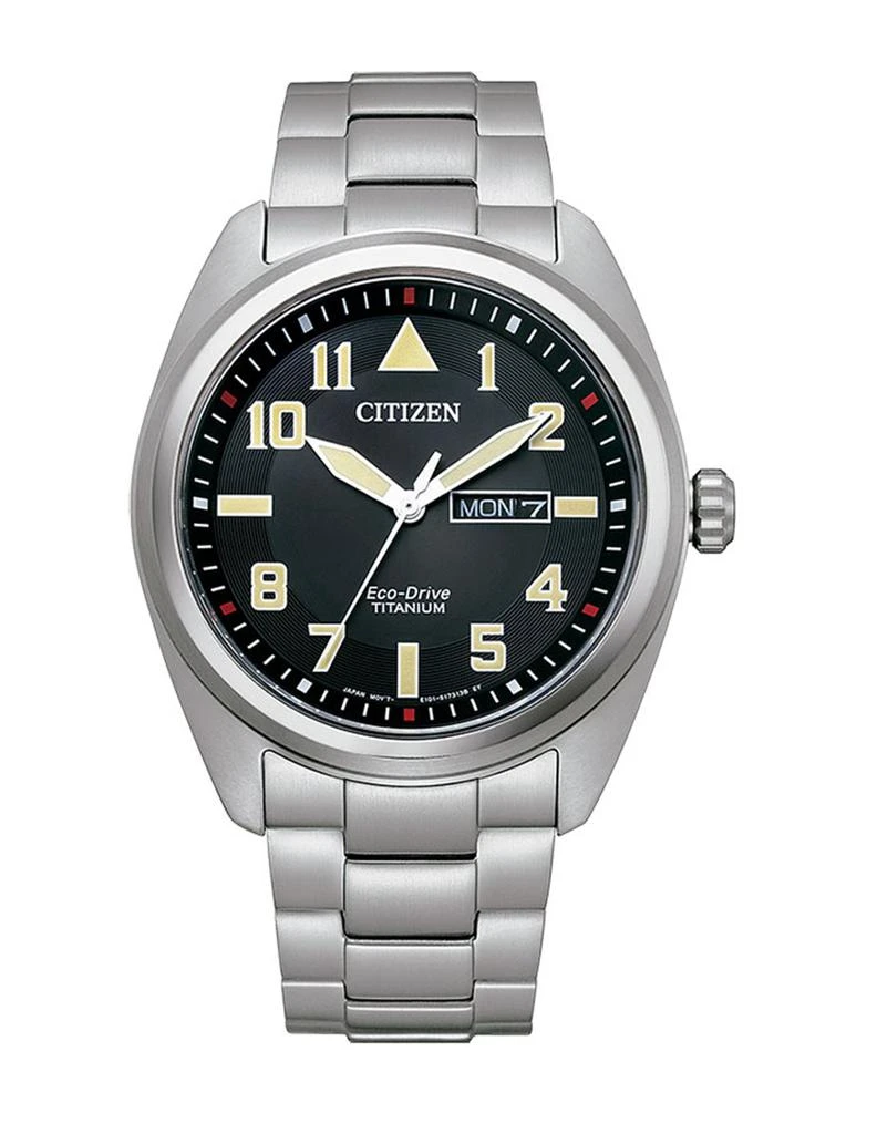 商品Citizen|Garrison Eco-Drive Black Dial Super Titanium Men's Watch BM8560-88E,价格¥1416,第1张图片