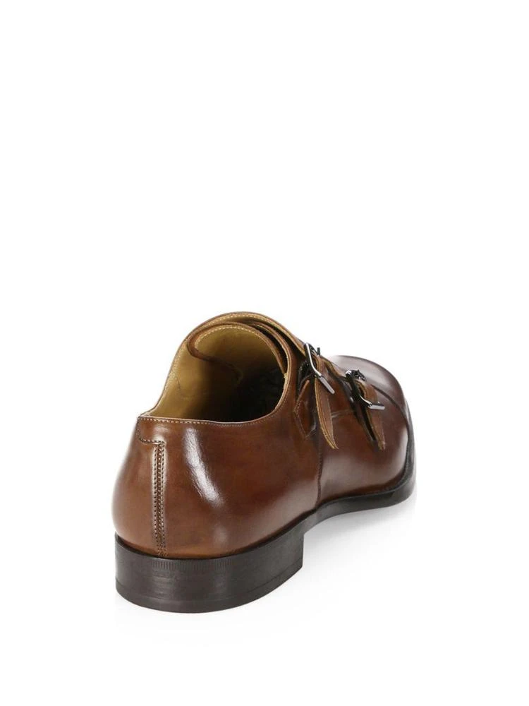 商品Giorgio Armani|Cap Toe Double Monk Leather Oxfords,价格¥5208,第2张图片详细描述