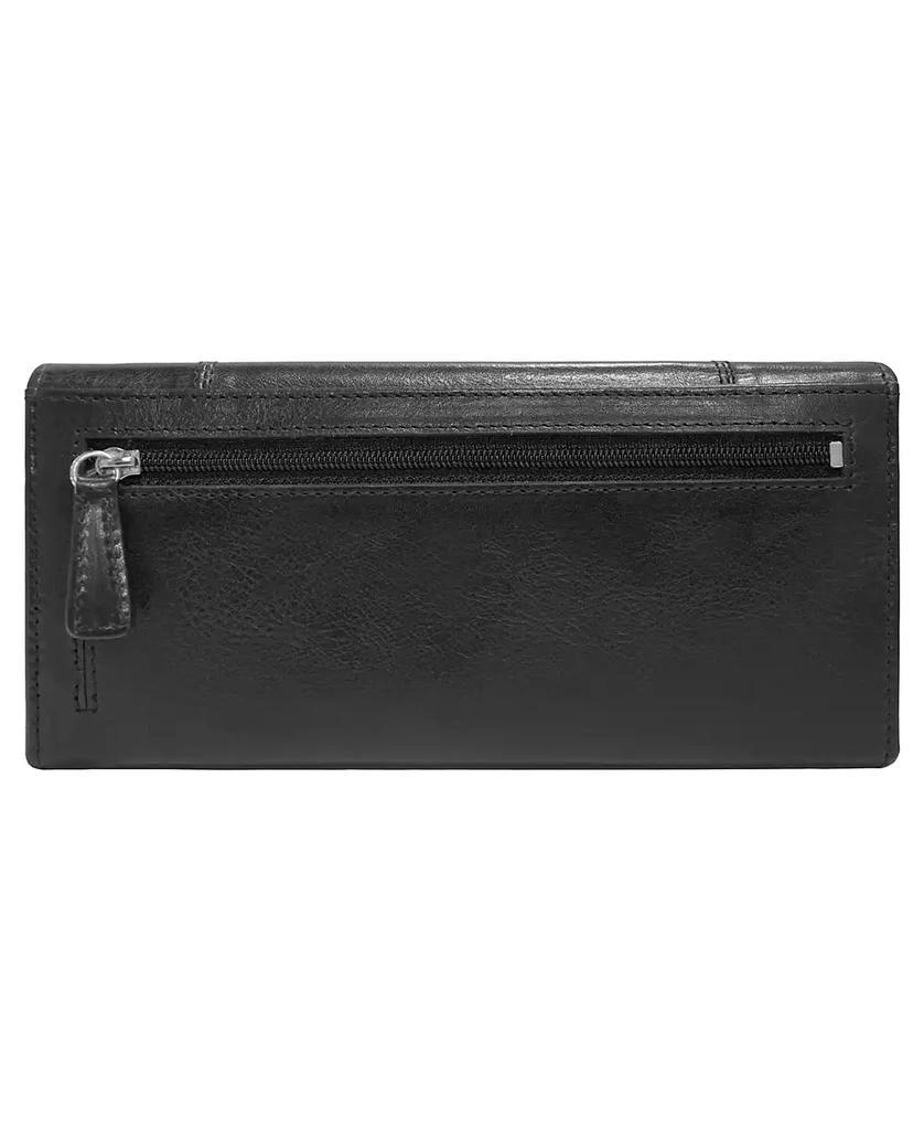 商品Mancini Leather Goods|Casablanca Collection RFID Secure Ladies Trifold Wallet,价格¥374,第5张图片详细描述