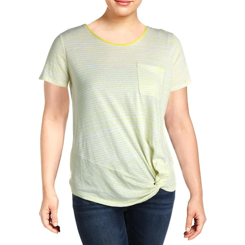 商品Ralph Lauren|Lauren Ralph Lauren Womens Daharlyn Linen Blend Side Knot Pullover Top,价格¥31,第1张图片