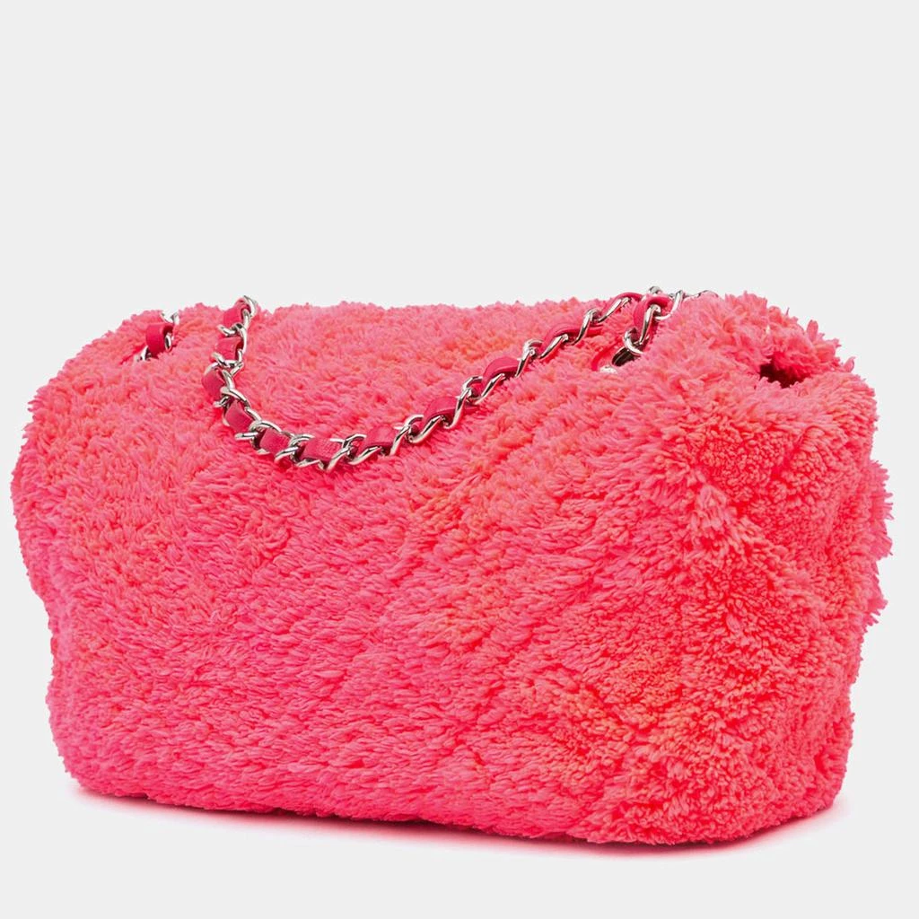 商品[二手商品] Chanel|Chanel Pink Medium Quilted Terry Cloth Coco Beach Flap,价格¥26344,第2张图片详细描述