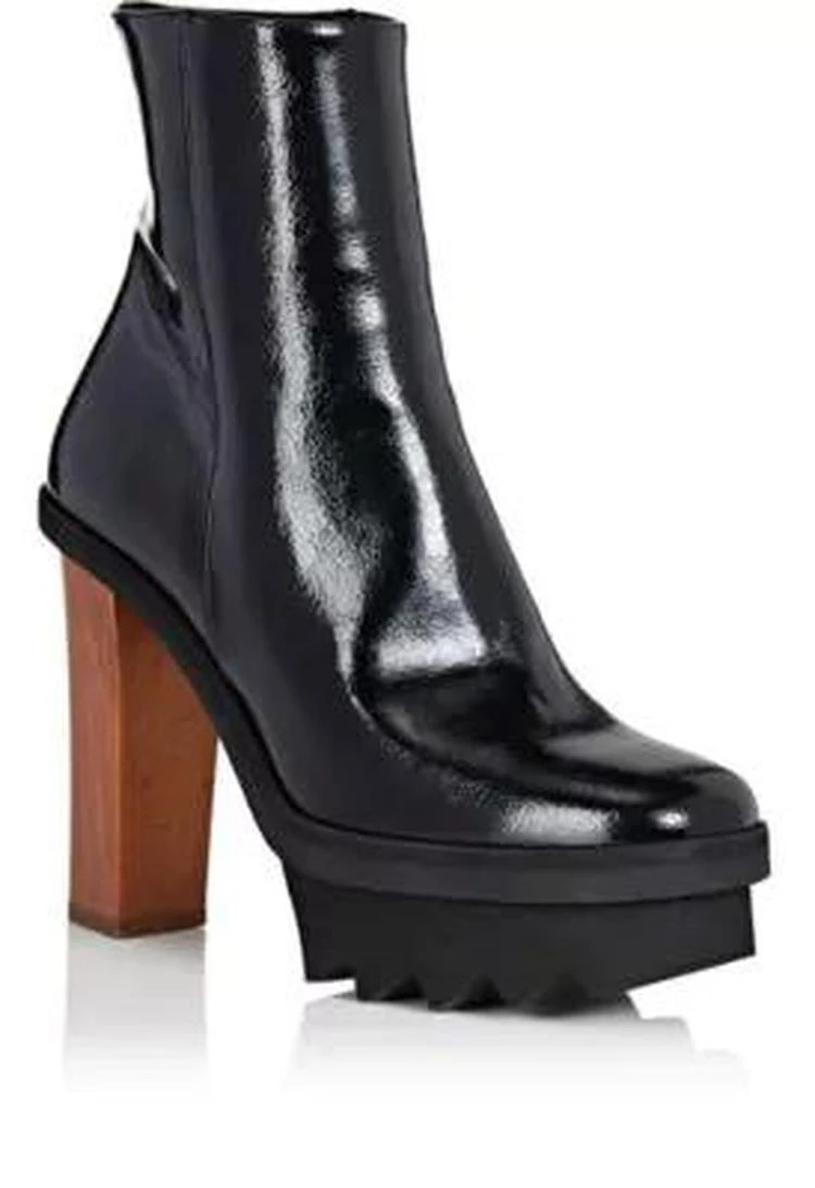 商品Stella McCartney|Faux-Patent Leather Ankle Boots,价格¥2894,第2张图片详细描述