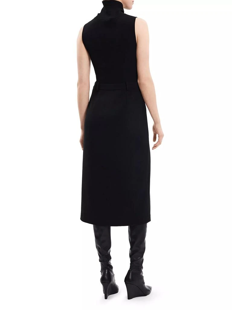 商品Theory|Funnel-Neck Crepe Belted Dress,价格¥1635,第3张图片详细描述