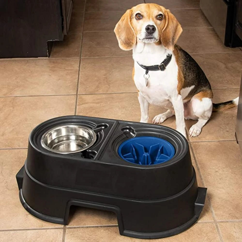 商品Leashboss|Elevated Slow Dog Feed Bowl - 1.5 Cup,价格¥112,第3张图片详细描述