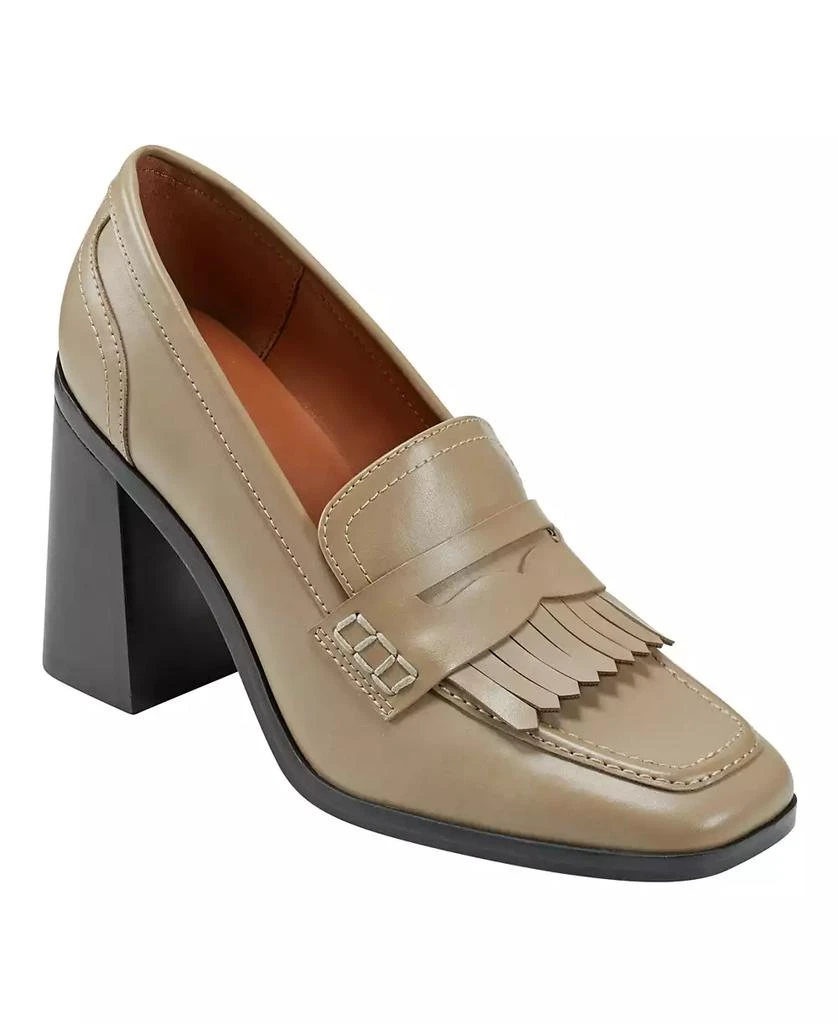 商品Marc Fisher|Women's Hamish Block Heel Square Toe Dress Loafers,价格¥267,第1张图片