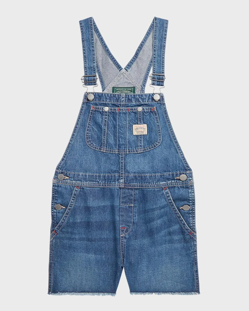 商品Ralph Lauren|Girl's Polo Country Denim Shortall, Size 7-16,价格¥435,第1张图片