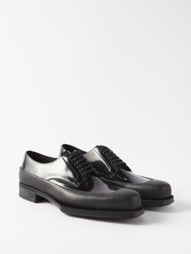 Contrast-panels leather derby shoes商品第5张图片规格展示